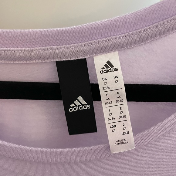 NWOT Adidas cropped tee 4x - Picture 2 of 4